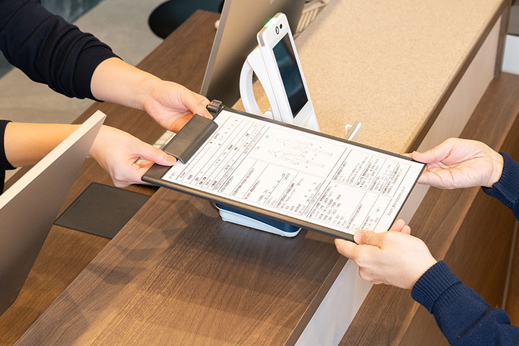 当院での診療イメージ（問診・検査）